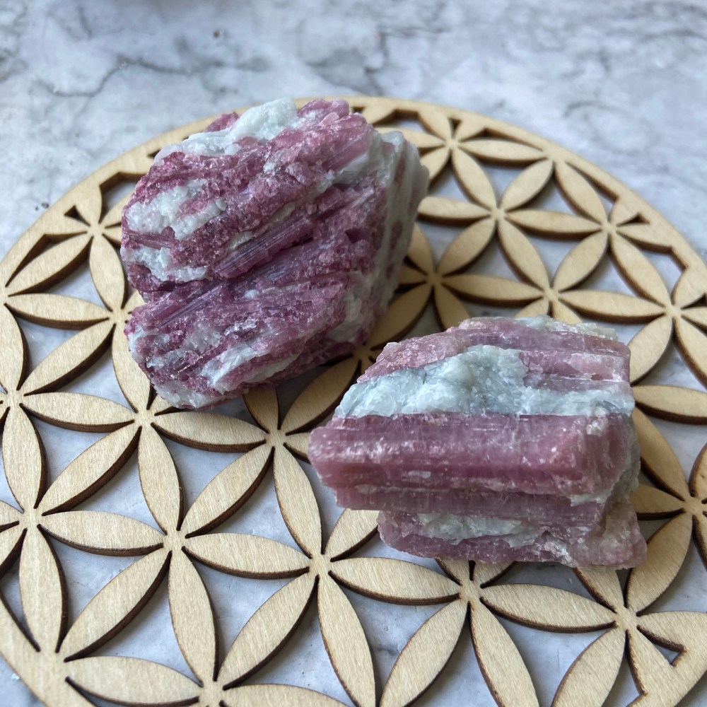 Pink Tourmaline with Quartz