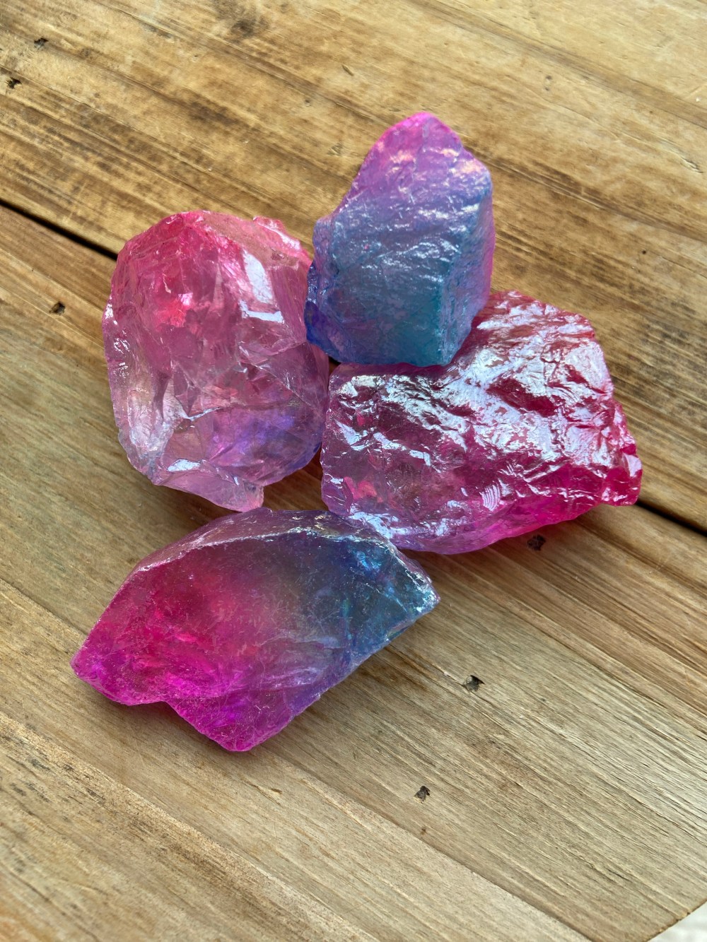 Blue Pink Aura Quartz